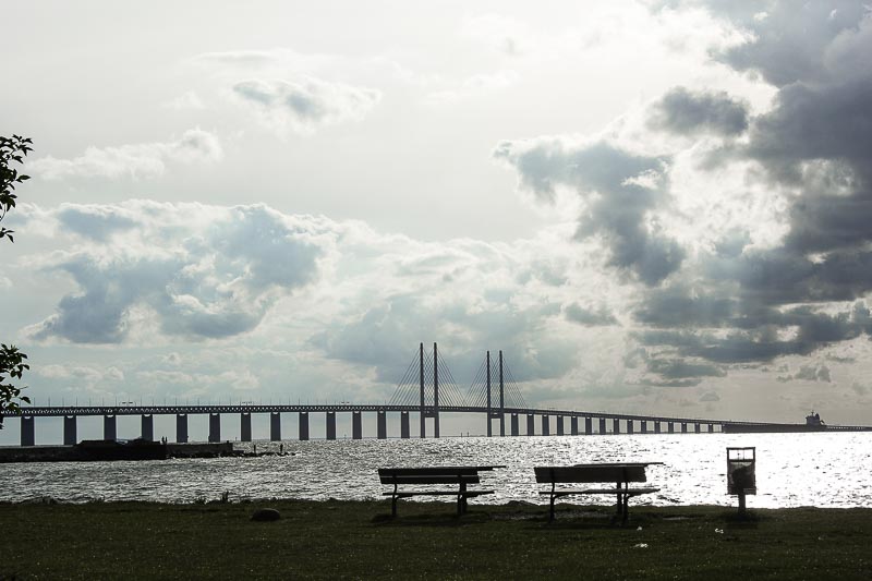 Öresundbrücke vom Land aus Oeresundbruecke