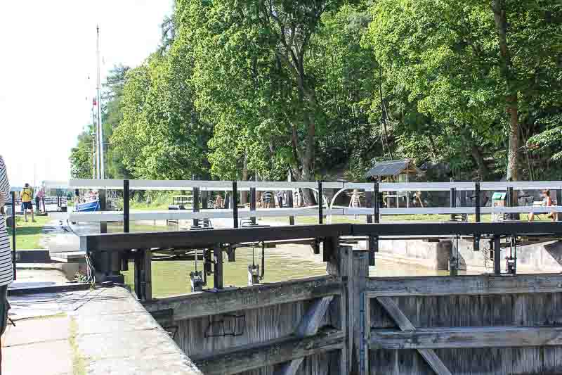 Schleuse-Göta-Kanal in Söderköping Schleuse-Goeta-Kanal