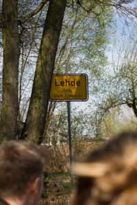 Ortsschild Lehde. Ortseingangsschild Lehde im Spreewald.