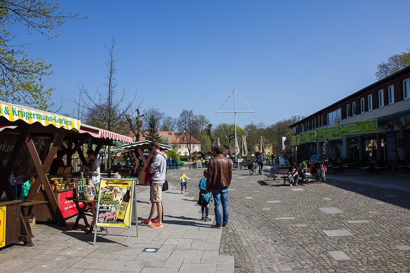 Der große Hafen in der Lübbenauer Altstadt. Großer Hafen in Luebbenau.