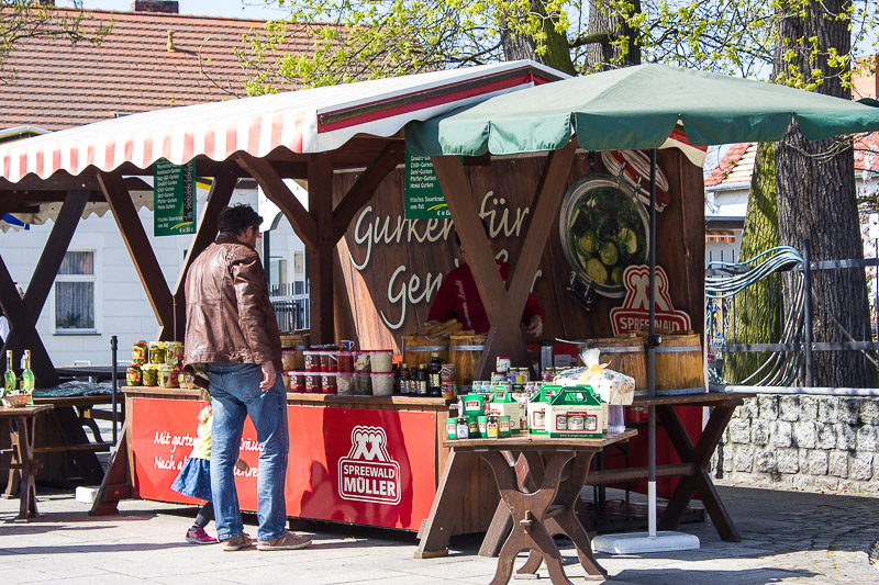 Gurkenstand Gurkenstand in Luebbenau Hafen im Spreewald