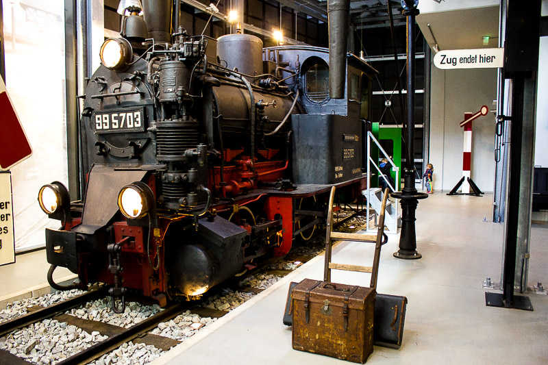 Die alte Dampflok. Spreewaldbahn im Spreewald-Museum in Luebbenau.