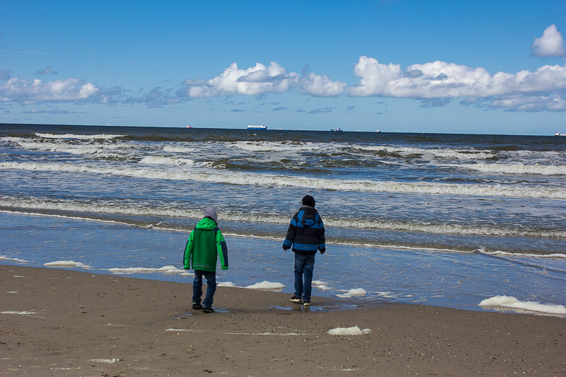 Die Nordsee leicht stürmisch. Nordsee auf Wangerooge.