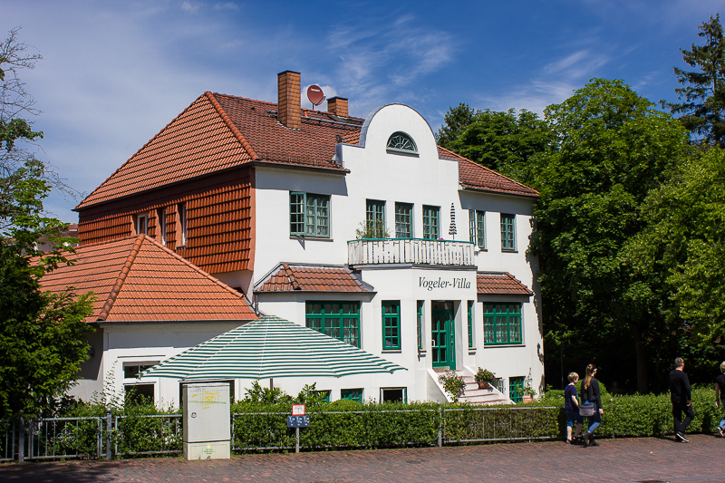 Ein von Heinrich Vogeler erbautes Haus. Vogeler-Villa-in-Worpswede.