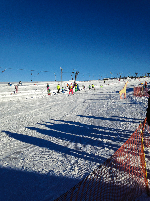 Glatte, gut präparierte Pisten. Skifahren im Skiareal Novako Bozi dar.