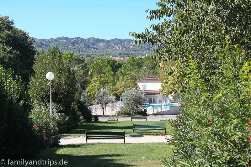 Für den Pool war es schon zu spät. Campingplatz Pegomas in Saint-Remy-de-Provence